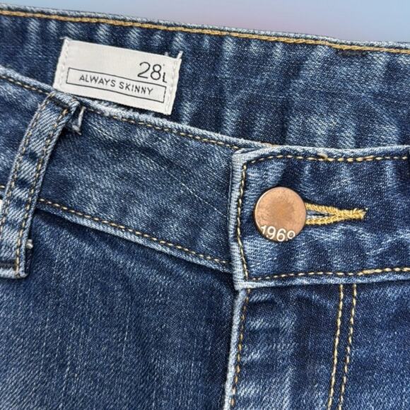 GAP Women’s 28 Long ALWAYS SKINNY Blue Jeans - Picture 4 of 4